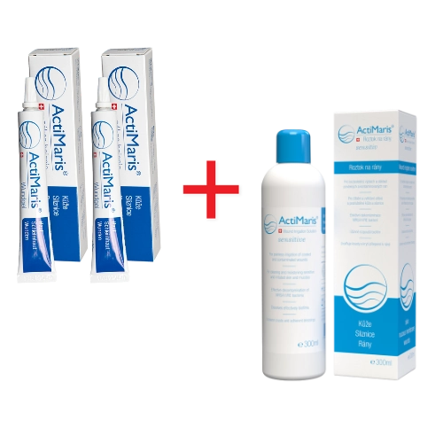 Súprava 2x ActiMaris Gél + Sensitiv roztok 300 ml