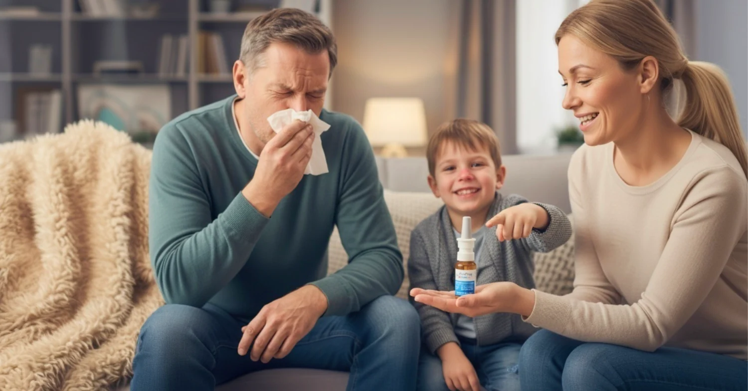 Rodinka s ActiMaris NASAL při nachlazení
