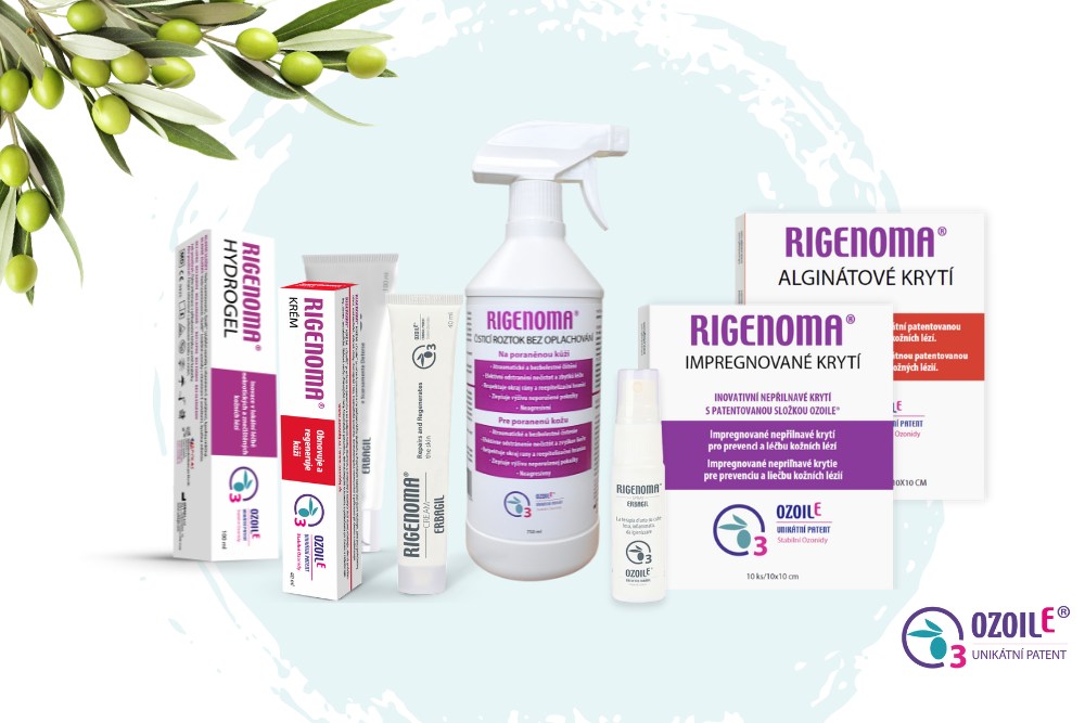 NOVINKA na urýchlenie hojenia rán a zápalov – línia RIGENOMA s OZOILE