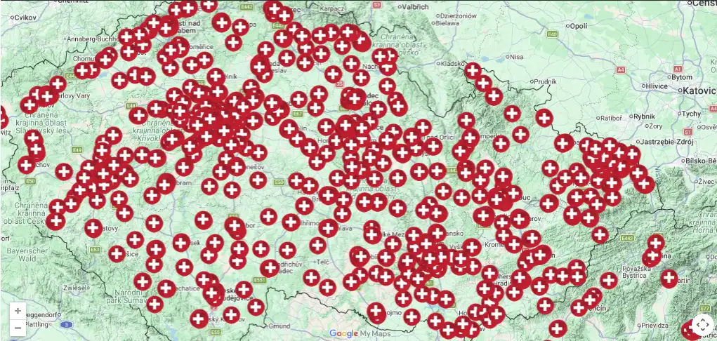 Mapa prodejen EMPOLAS