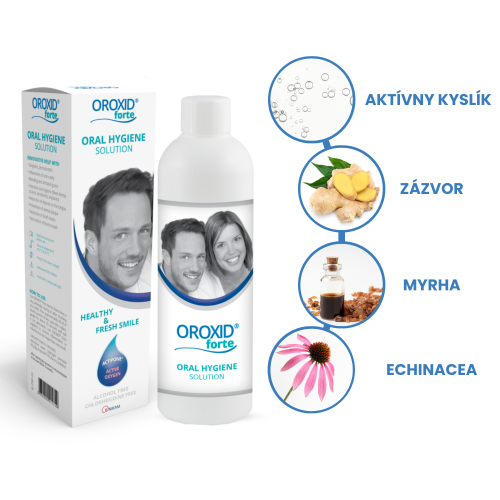 S čím Oroxid forte roztok pomáha v dutine ústnej.